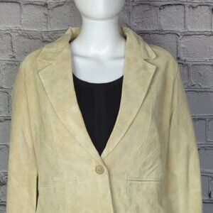 Denim & Co Tan Suede Leather Jacket, Women's Small, NWT